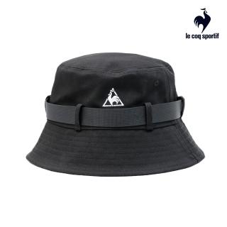 【LE COQ SPORTIF 公雞】簡約休閒時尚漁夫帽 中性-黑色-LNP03303