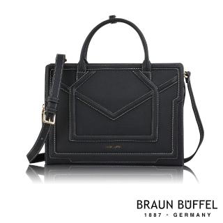 【BRAUN BUFFEL 德國小金牛】台灣總代理 凱特-A 手提包-黑色(BF678-A58-BK)