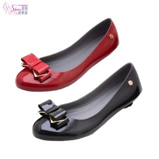 【ShoesClub 鞋鞋俱樂部】蝴蝶結時尚防水娃娃鞋 包鞋 女鞋 255-A5118W