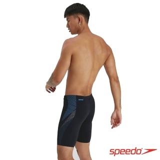 【SPEEDO】男 運動及膝泳褲 Tech Panel(黑/藍)