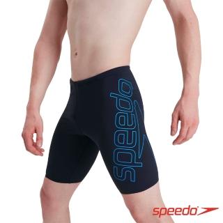 【SPEEDO】男 運動及膝泳褲 Boom Logo(海軍藍/邦代藍)