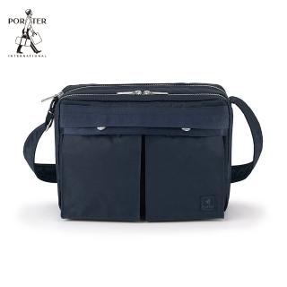 【PORTER INTERNATIONAL】SASH質感經典斜背包-L(墨藍)