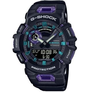 【CASIO 卡西歐】卡西歐G-SHOCK鬧鈴多時區藍芽智慧錶-黑紫(GBA-900-1A6)