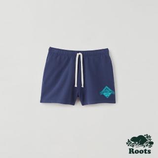 【Roots】Roots 女裝- 海狸獨木舟系列 經典LOGO短褲(藍色)