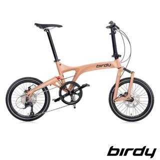 【Birdy】New BirdyⅢ Standard Disc 9SP 9速18吋碟煞前後避震折疊車/鳥車-橘沙棕(泰奶色 9速鳥 三代鳥)