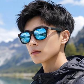 【SUNS】經典款時尚偏光墨鏡 Polarized太陽眼鏡 中性駕駛墨鏡 S53藍水銀(輕量/防眩光/遮陽/抗UV400)