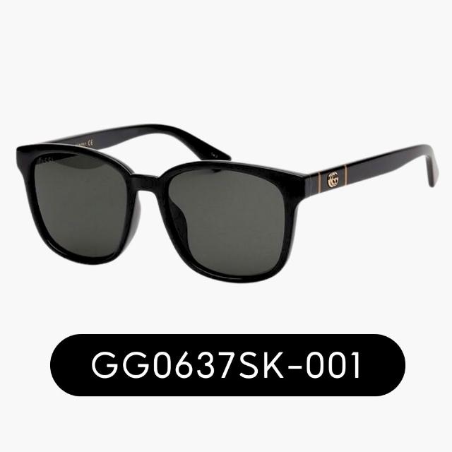 【GUCCI 古馳】亞洲版型 中性膠框太陽眼鏡組合(禮物／送禮首選 GG0416SK、GG0417SK、GG0960SA、GG1001SK)
