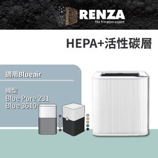 【RENZA】RENZA濾網 適用Blueair Blue Pure 231 joy 微粒+活性碳片 清淨機濾芯(替代 Blue Pure 231)