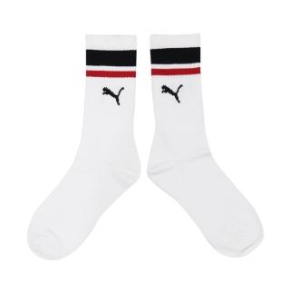 【PUMA】休閒長襪 Classic Sock 男女款 白 黑 紅 經典 襪子 雙條紋 休閒(BB109202)