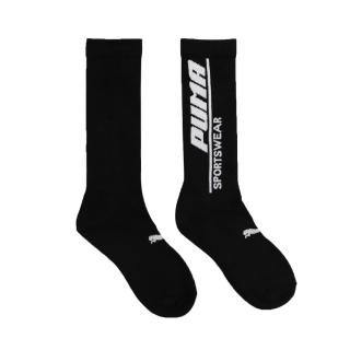 【PUMA】襪子 Classic Sock 男女款 黑 單雙入 飆馬 字樣 Logo 台灣製 長襪(BB124002)