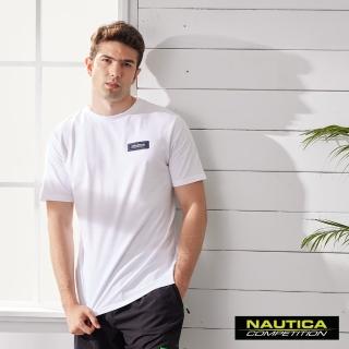 【NAUTICA】COMPETITION男裝立體品牌LOGO短袖T恤(白)