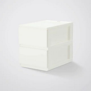 【NITORI 宜得利家居】抽屜式收納盒 窄低型 N INBOX 2DR WH(抽屜式收納盒 窄低型 N INBOX)