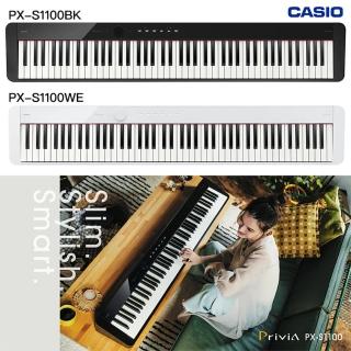 【CASIO】Privia數位鋼琴系列PX-S1100 輕便型/可充電/支援藍芽/黑白兩色任選(PX-S1100 數位鋼琴)