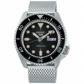 【SEIKO 精工】5 Sports 復古潮流米蘭帶運動機械錶-黑x銀/42.5mm(SRPD73K1/4R36-07G0D)