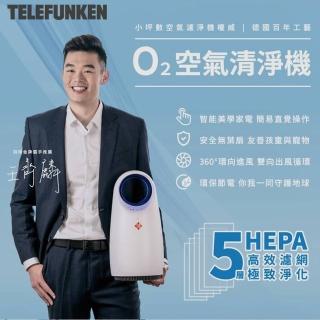 【Telefunken】德律風根 4-8坪 極致靜感 無葉雙流清淨機 LT-AP2026(德律風根 空氣清淨機)