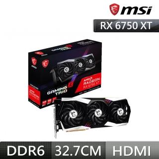 【MSI 微星】Radeon RX 6750 XT GAMING X TRIO 12G AMD顯示卡