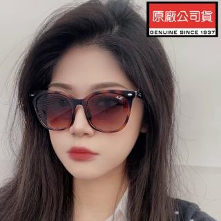 【RayBan 雷朋】時尚大鏡面太陽眼鏡 亞洲版 舒適加高鼻翼 RB4379D 710/73 玳瑁框漸層茶鏡片 公司貨
