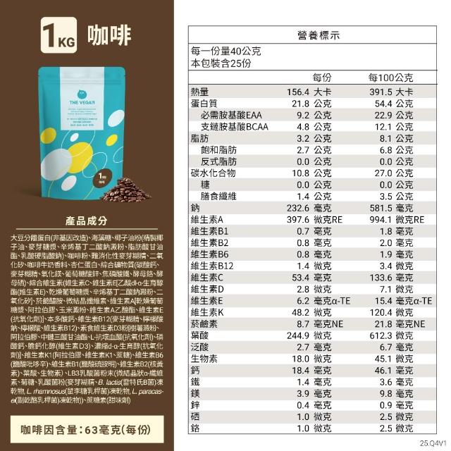 【THE VEGAN 樂維根】5/21超大牌★植物性分離大豆蛋白 一入組 1KG/袋(優蛋白.高蛋白.蛋白粉.台灣製造.全素)