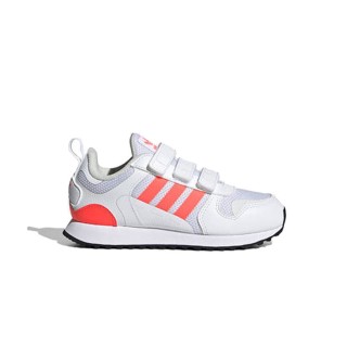 【adidas 愛迪達】休閒鞋 運動鞋 復古 運動風 黏扣帶設計 ZX 700 HD CF C 兒童 - GY3296