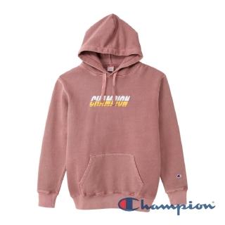 【Champion】CAMPUS雙色Logo連帽Tee-橘色