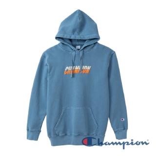 【Champion】CAMPUS雙色Logo連帽Tee-藍色