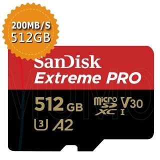 【SanDisk 晟碟】ExtremePRO microSDXC A2 512G記憶卡(平行輸入)