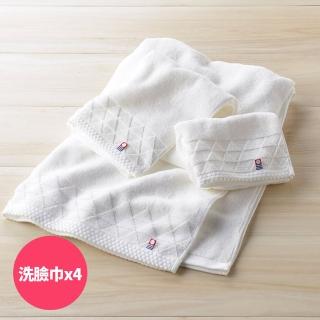 【Marushin 丸真】日本製頂級特柔今治洗臉巾 34x36cm 四件組