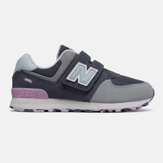 【NEW BALANCE】休閒鞋 運動鞋 NB 復古鞋 女鞋 大童鞋 中童 復古靛藍 淺品紅(YV574UJA-W)