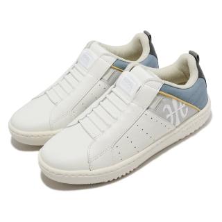 【ROYAL Elastics】休閒鞋 Icon 2.0 男鞋 米白 藍 彈力鞋帶 皮革 經典鞋(06521085)
