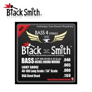 【BlackSmith】ANW-40100-4-34 奈米碳纖維AOT薄包膜 電貝斯套弦(原廠公司貨 商品保固有保障)