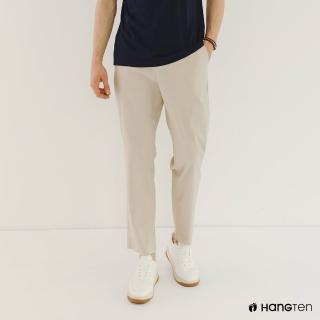 【Hang Ten】男裝-韓款-鬆緊褲頭錐形褲(淺卡其)