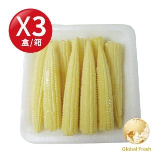 【Global Fresh 盛花園】非基因改良品種-泰國玉米筍(100g/盒 3盒/箱)