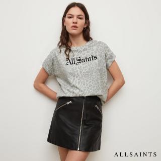 【ALLSAINTS】GOTHIC IMOGEN 純棉寬鬆舒適豹紋男友風短袖T恤(寬鬆版型)