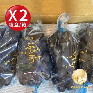 【Global Fresh 盛花園-中秋禮盒】深紫色的水晶-巨峰葡萄(2kg/盒 2盒/箱)