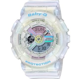 【CASIO 卡西歐】BABY-G 漂亮仙女氣息小錶徑 仙女白(BA-110PL-7A2)