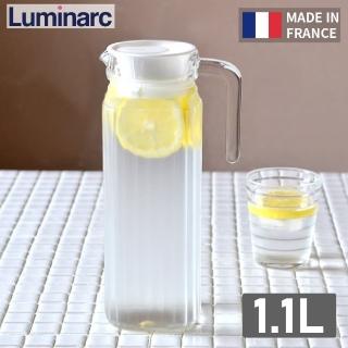 【Luminarc】法國製加厚玻璃冷水壺 1.1L(附把手)