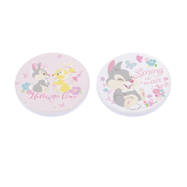 【SONA森那家居】Disney 迪士尼櫻花系列珪藻土杯墊2入組(10x10x0.9 奇奇蒂蒂\邦妮\小熊維尼)