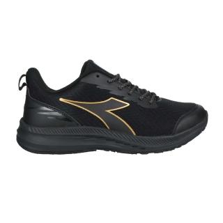【DIADORA】男專業輕量慢跑鞋-反光 路跑 運動 黑金(DA73170)