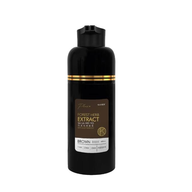 【KAFEN 卡氛】2入組 何首烏染髮Plus 400ml(曜石黑/咖啡棕/可可棕) 遮白髮 快速染髮