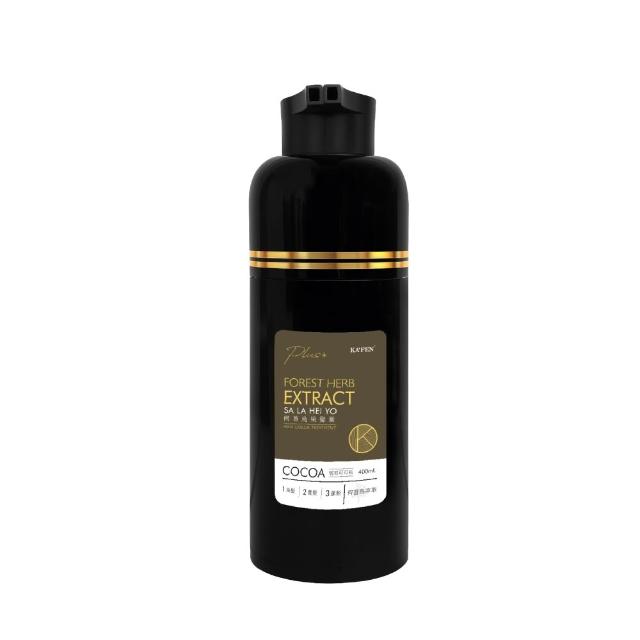 【KAFEN 卡氛】2入組 何首烏染髮Plus 400ml(曜石黑/咖啡棕/可可棕) 遮白髮 快速染髮