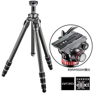 【gitzo 捷信】GT2542 附 MVH502AH 液壓雲台(公司貨 eXact碳纖維三腳架套組 登山者2號 載重7公斤)