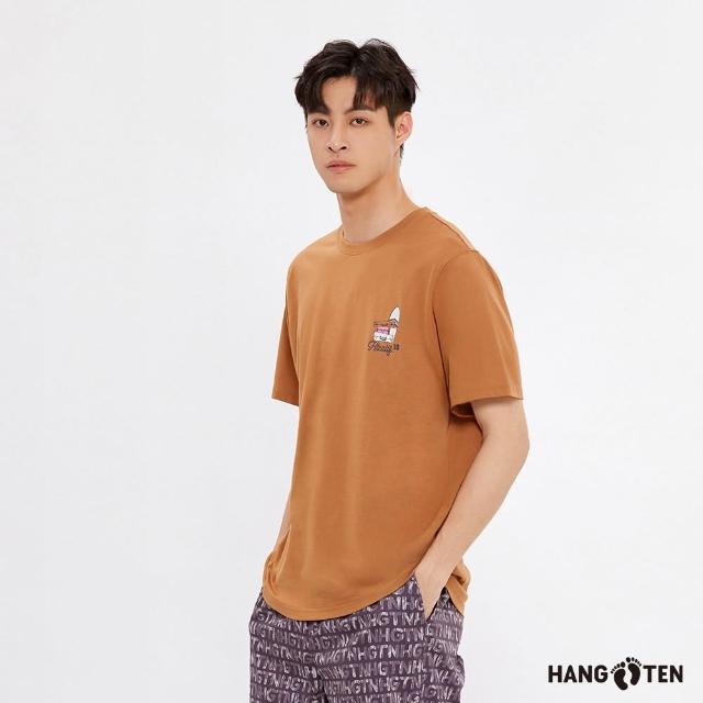 【Hang Ten】中性款-BCI純棉海灘印花/復古衝浪印花/懷舊印花短袖T恤(多款選)