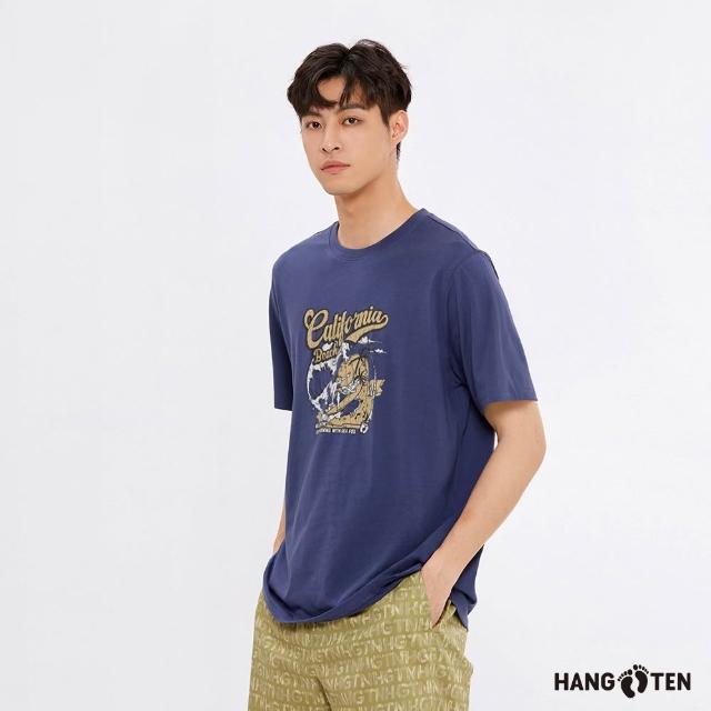 【Hang Ten】中性款-BCI純棉海灘印花/復古衝浪印花/懷舊印花短袖T恤(多款選)