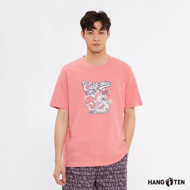 【Hang Ten】中性款-BCI純棉海灘印花/復古衝浪印花/懷舊印花短袖T恤(多款選)