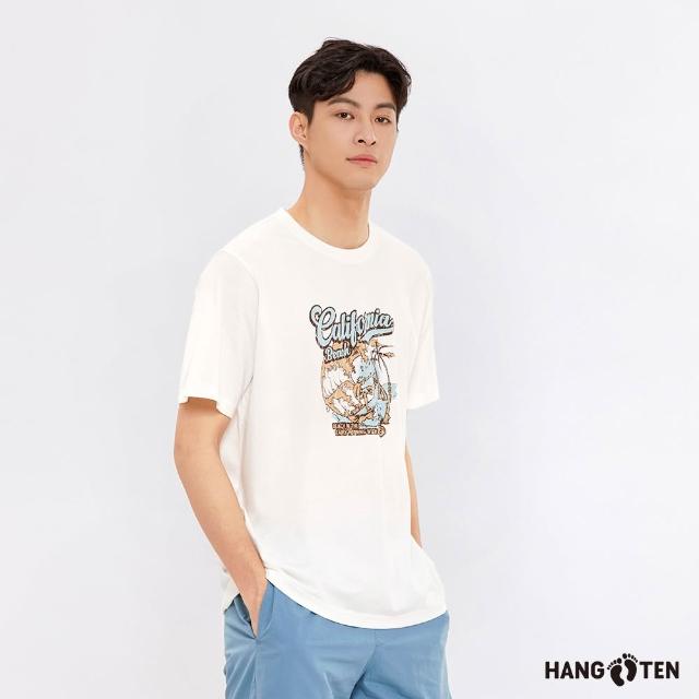 【Hang Ten】中性款-BCI純棉海灘印花/復古衝浪印花/懷舊印花短袖T恤(多款選)