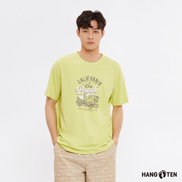 【Hang Ten】中性款-BCI純棉海灘印花/復古衝浪印花/懷舊印花短袖T恤(多款選)