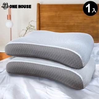 【ONE HOUSE】黑科技深睡涼感凝膠枕 記憶枕(加厚款 1入)