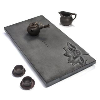 【步騰云】60X30cm 冰清玉潔出水芙蓉石茶盤(WM-GTQ-11)