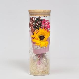 【Flower Plus】向陽而生 永生花玻璃罩(永生花乾燥花)
