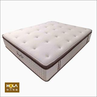 【HOLA】SleepRite天然馬毛 乳膠獨立筒捲床床墊(雙人5x6.2呎)